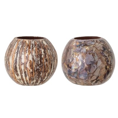 2 piece 3" Coco Shell Tabletop Holder - Image 0
