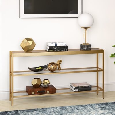 Port Lincoln Console Table, Brass - Image 1