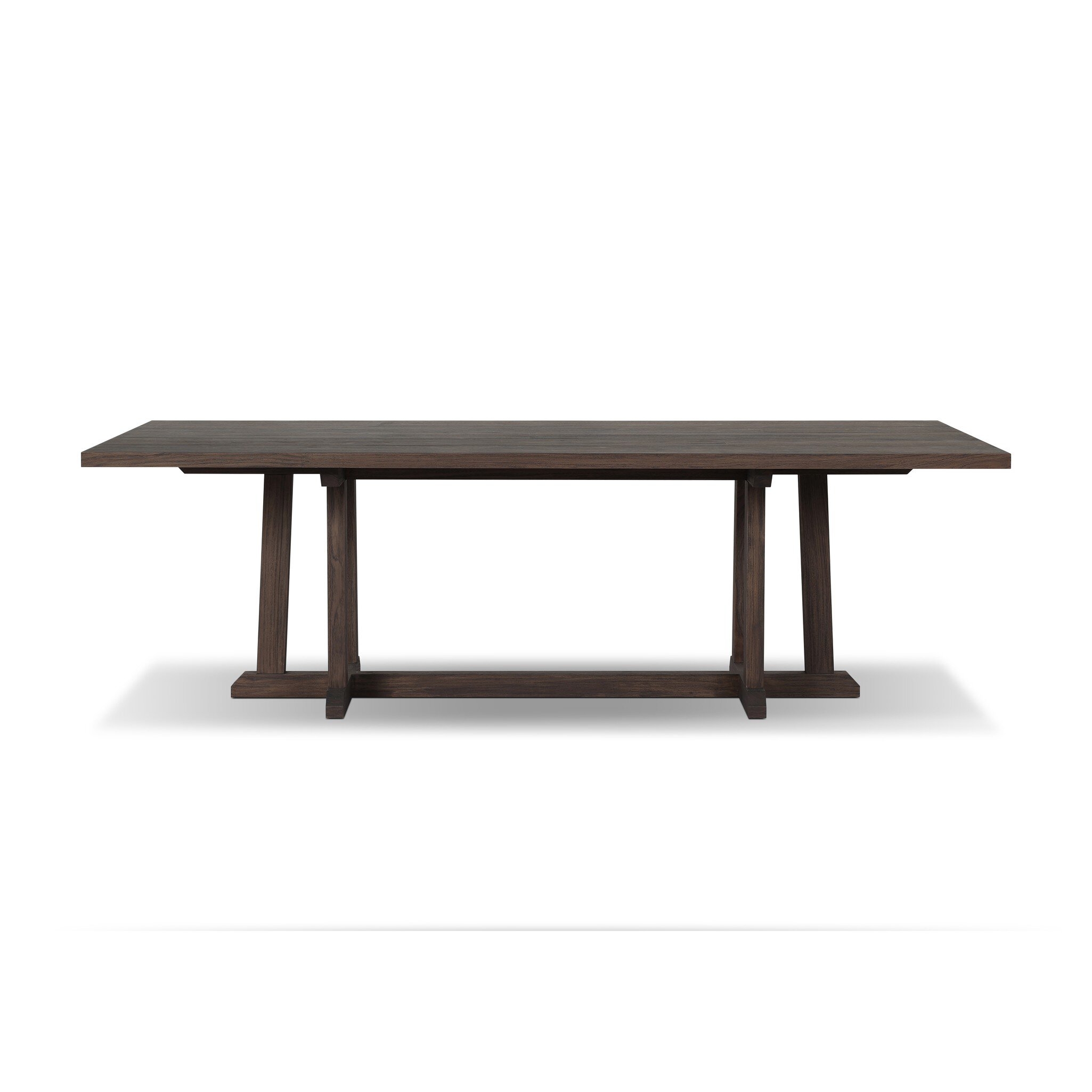 Indie Outdoor Dining Table - Stained Saddle Brown FSC - Image 5