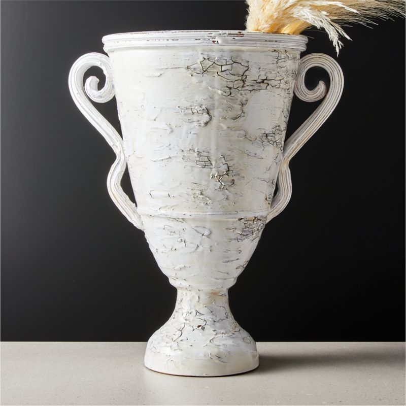 Troy Large White Vase - Image 1