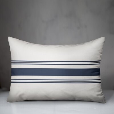 Conard Coastal Blue Striped Rectangular Pillow - Image 0
