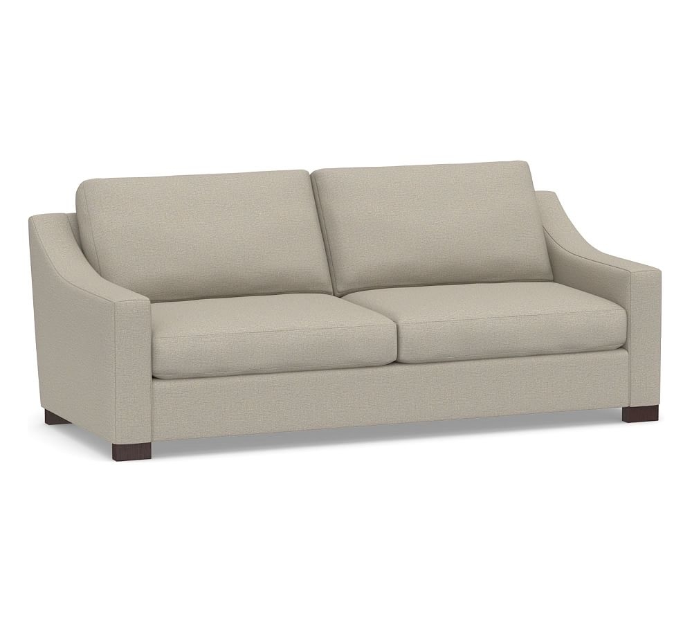 Turner Slope Arm Upholstered Sofa 2-Seater 84", Down Blend Wrapped Cushions, Performance Boucle Fog - Image 0