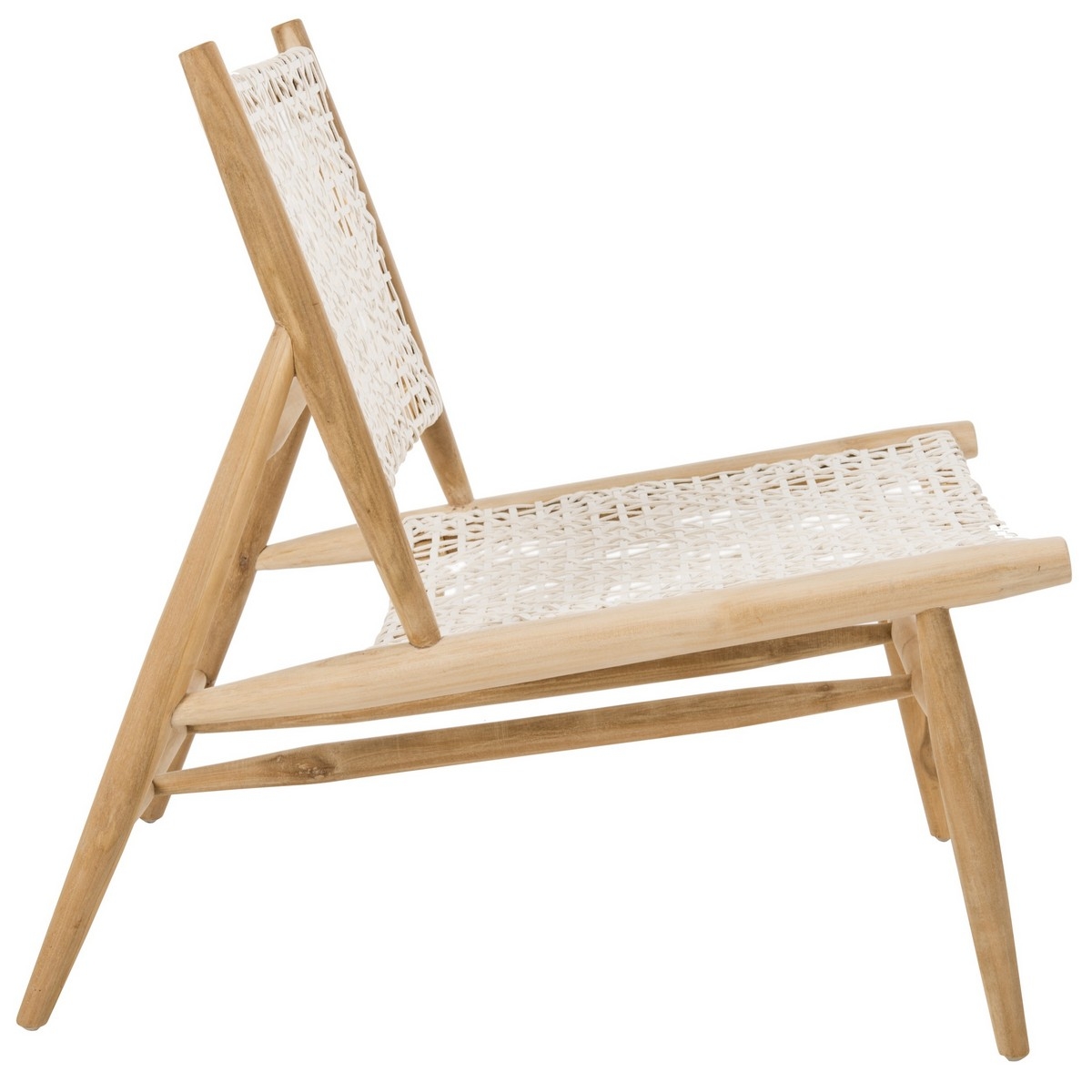 Bandelier Accent Chair - White / Natural - Safavieh - Image 5