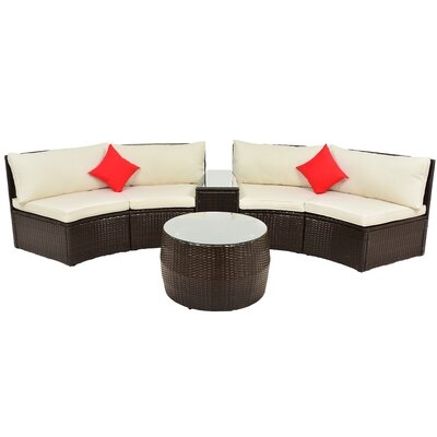 Wicker/Rattan 4 - Person Seating Group With Cushions - Image 0