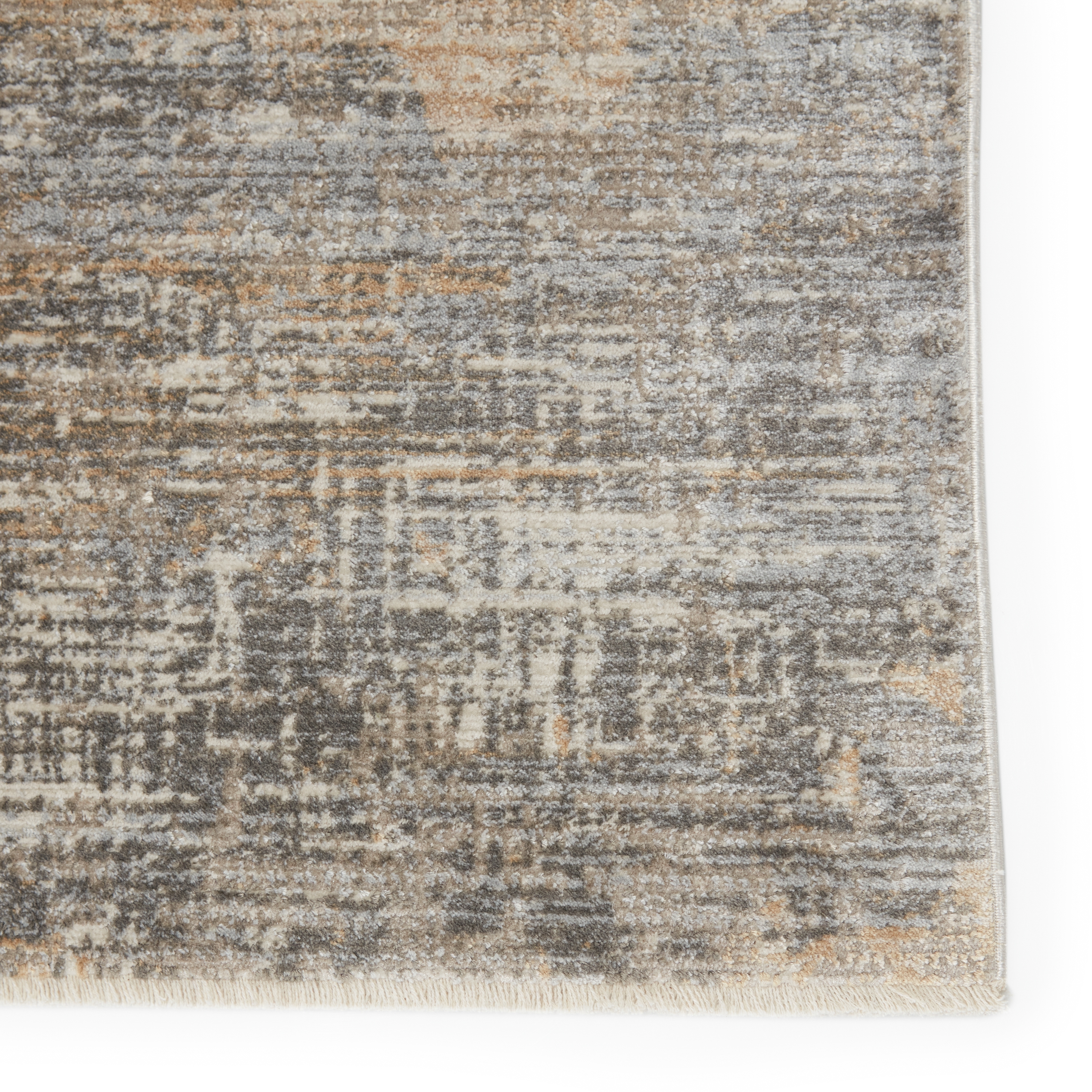 Vibe by Akari Abstract Gray/ Light Tan Runner Rug (3'X8') - Image 3