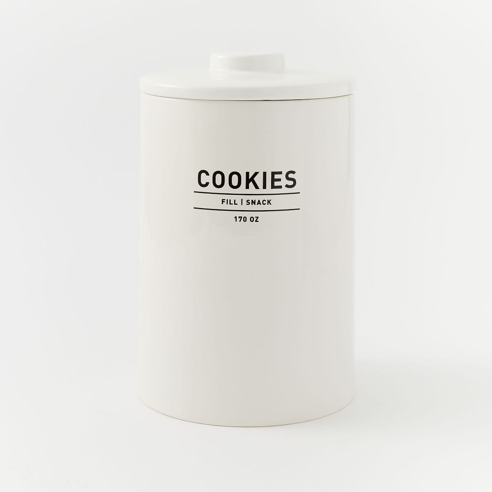 Utility Kitchen Collection, Cookie Jar, White - Image 0