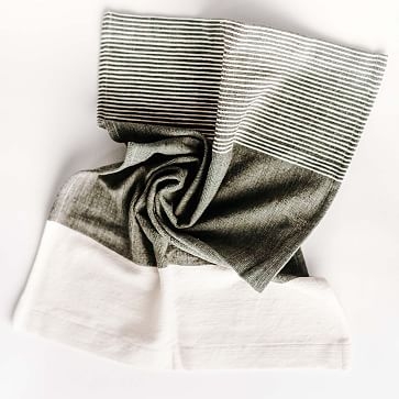 Chesapeake Handwoven Cotton Tea Towel Stone - Image 2