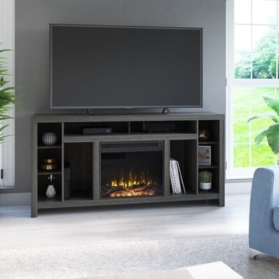 Douvens TV Stand for TVs up to 78" with Electric Fireplace Included - Image 0