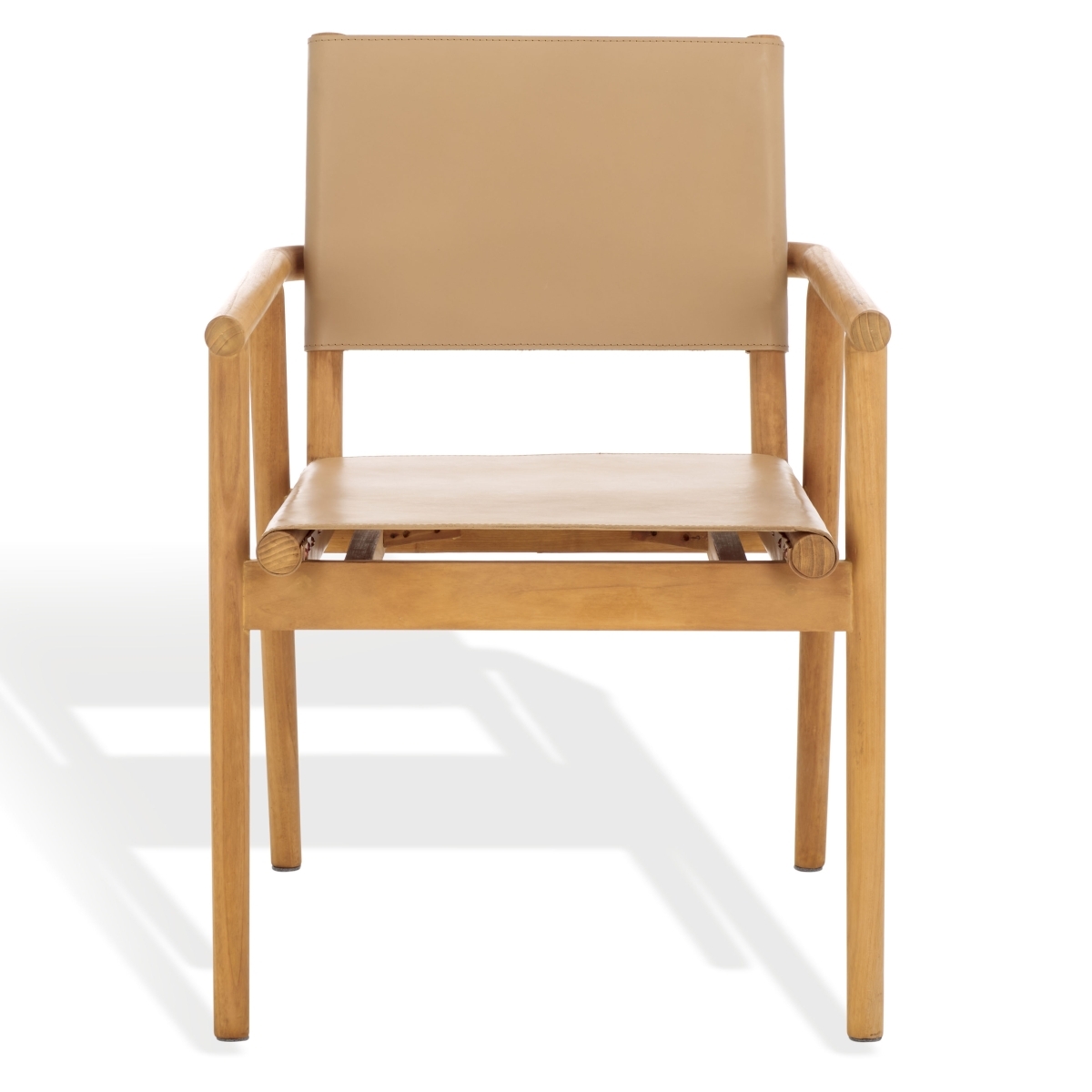 Hutson Leather Dining Chair - Tan/Natural - Image 0