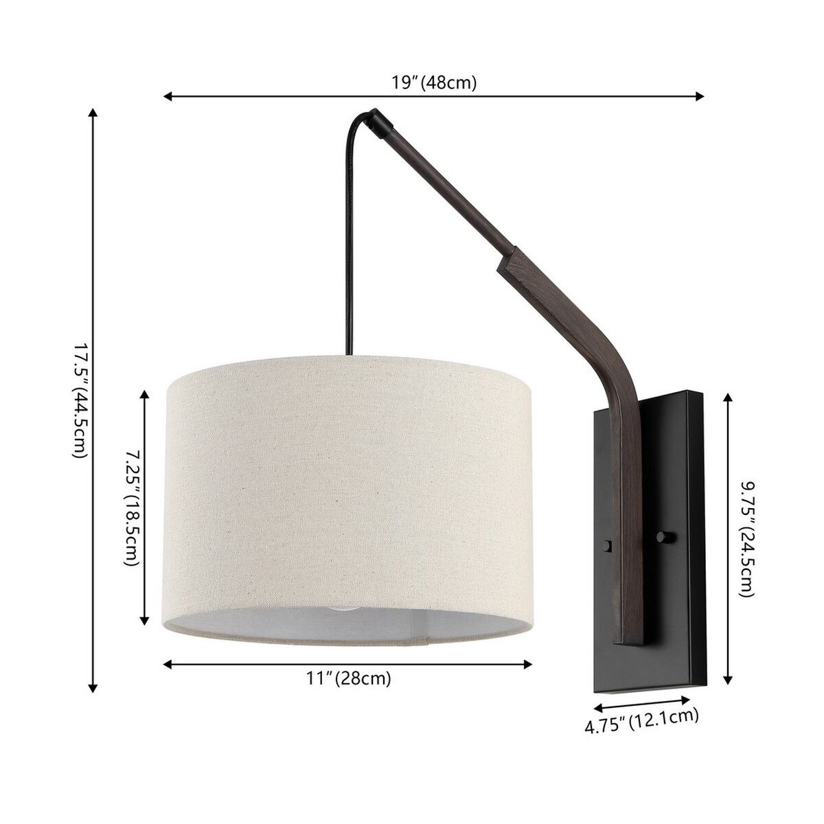 Noldita 19" Wall Sconce - Multi - Safavieh - Image 4