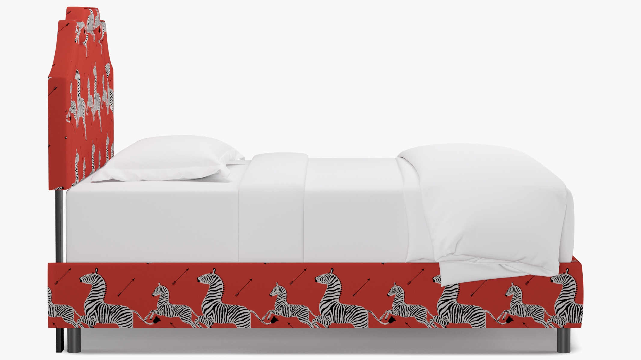 Art Deco Bed, Coral Zebra, Full - Image 2