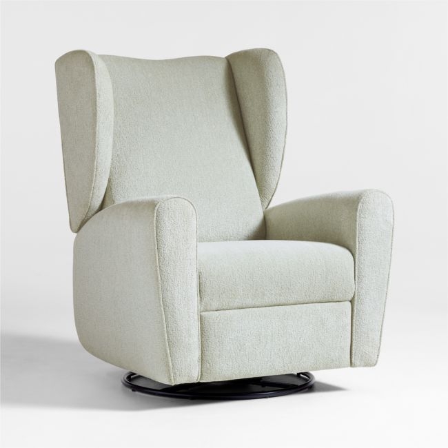 Seesaw Sage Green Electronic Swivel Glider Power Recliner Nursery Chair - Image 0