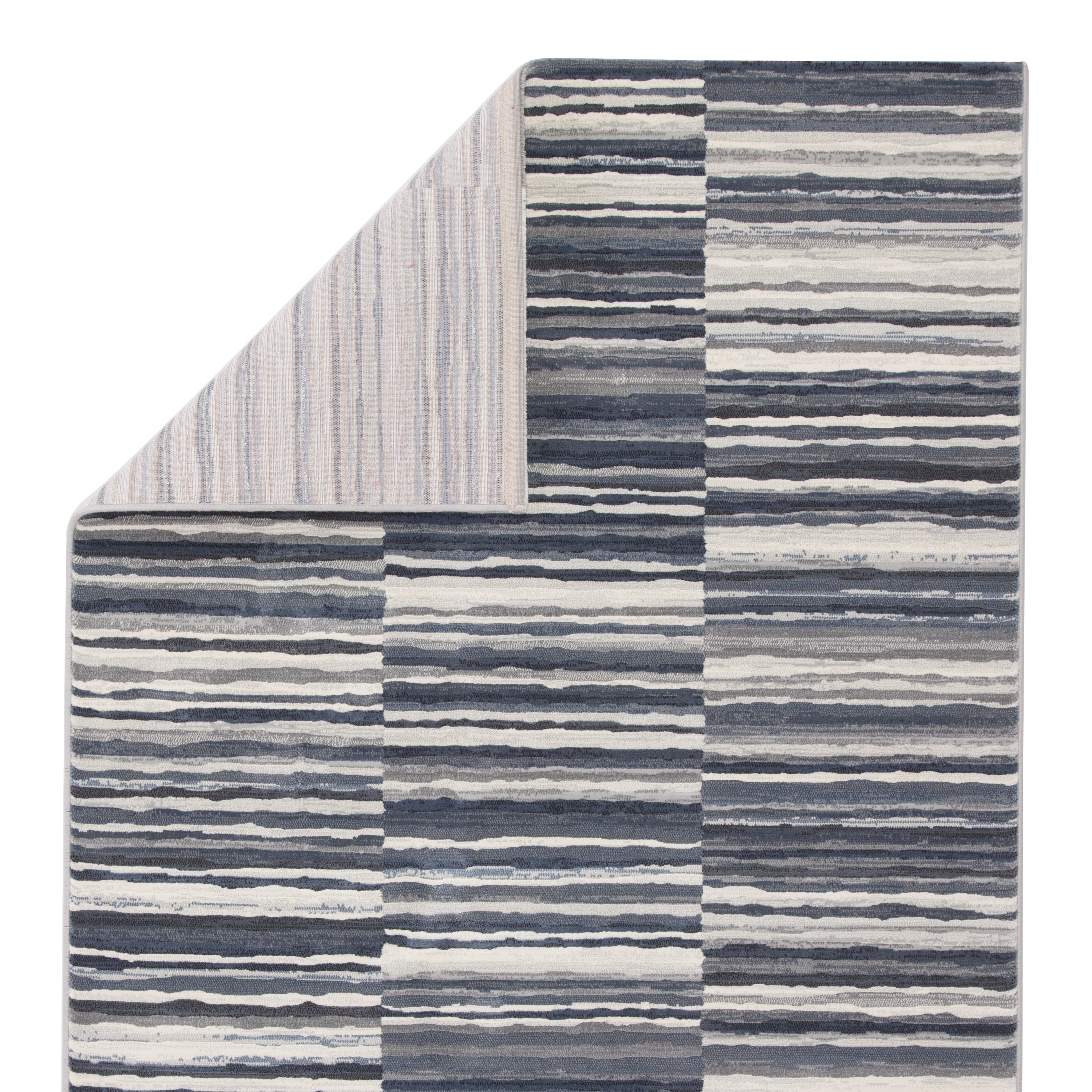 Kenith Stripe Blue/ Gray Area Rug (5'3"X7'6") - Image 2