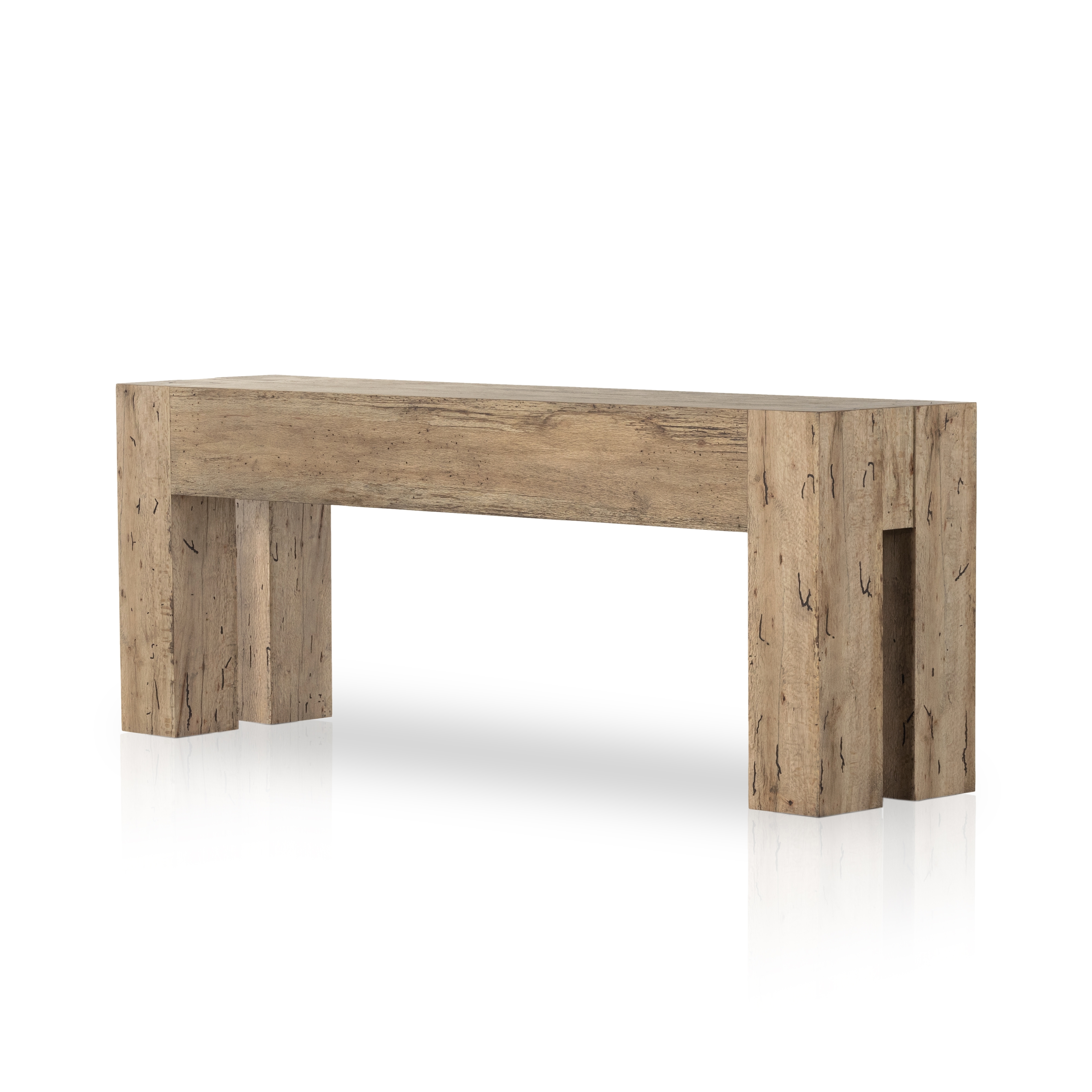 Abaso Console Table-Rustic Wormwood Oak - Image 0