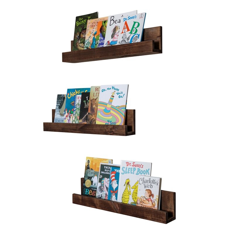 Rutter Three Posts™ Solid Wood Alder Floating Shelf, Set of 3 - Image 4