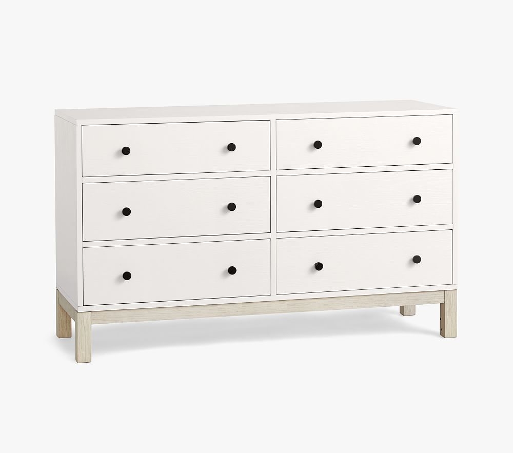 Cole Farmhouse Extra-Wide Nursery Dresser, Montauk White, In-Home Delivery - Image 0