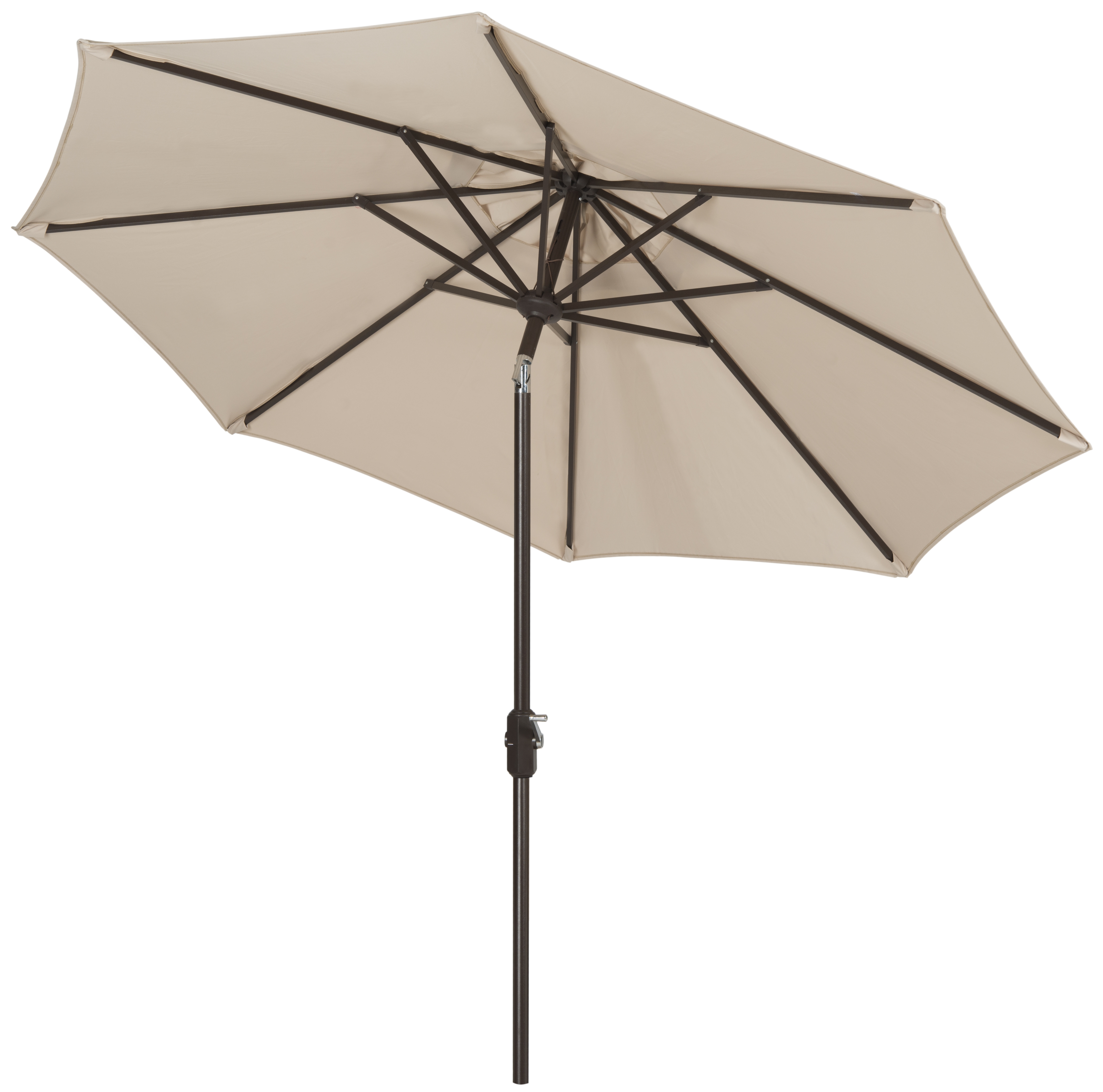 Uv Resistant Ortega 9 Ft Auto Tilt Crank Umbrella - Beige - Safavieh - Image 1