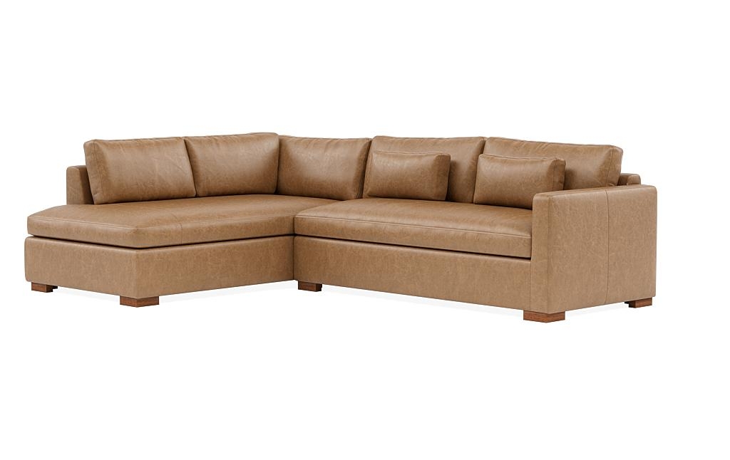 Charly Leather 3-Seat Left Bumper Sleeper Sectional - Image 2