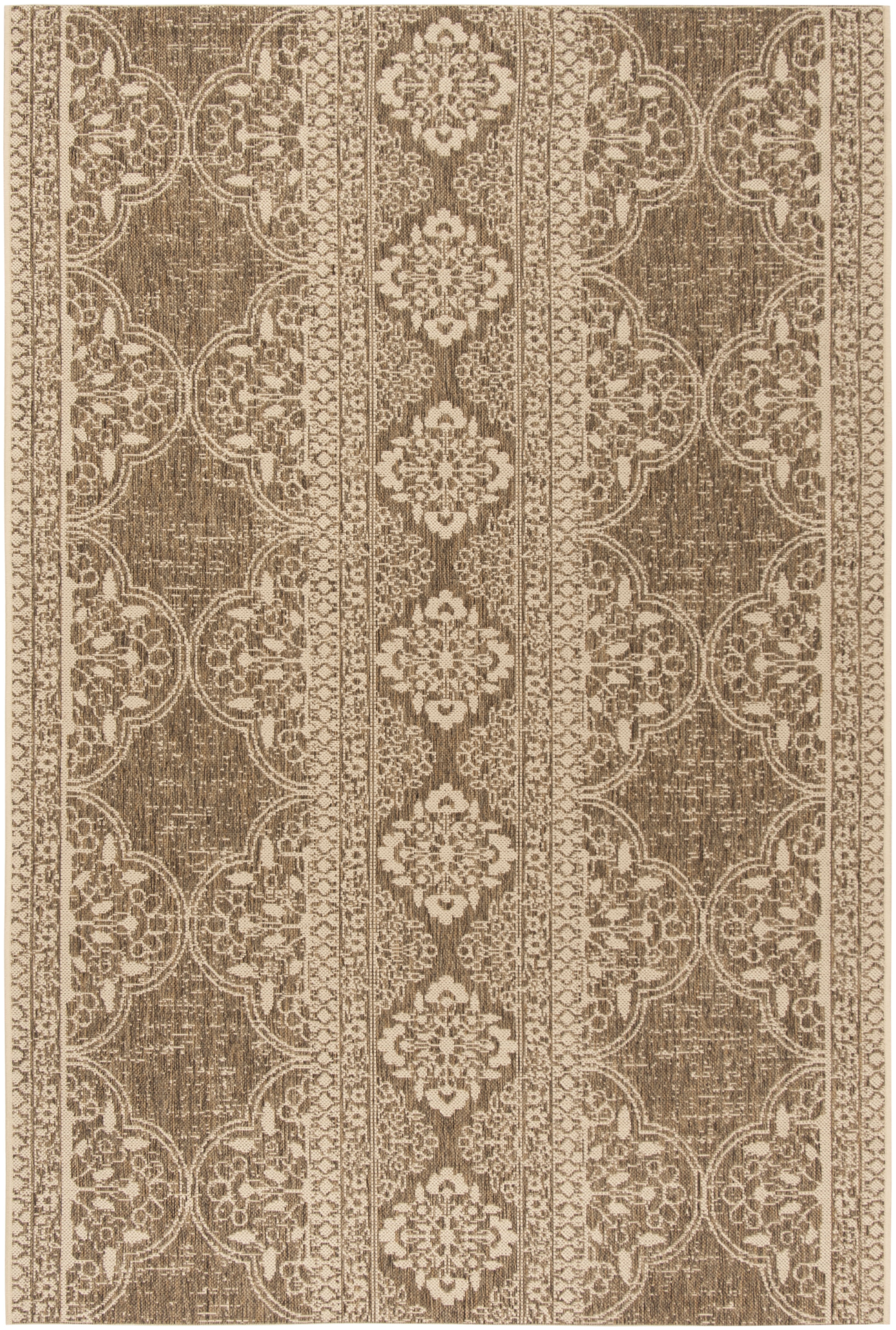 Arlo Home Indoor/Outdoor Woven Area Rug, LND174A, Cream/Beige,  5' 1" X 7' 6" - Image 0
