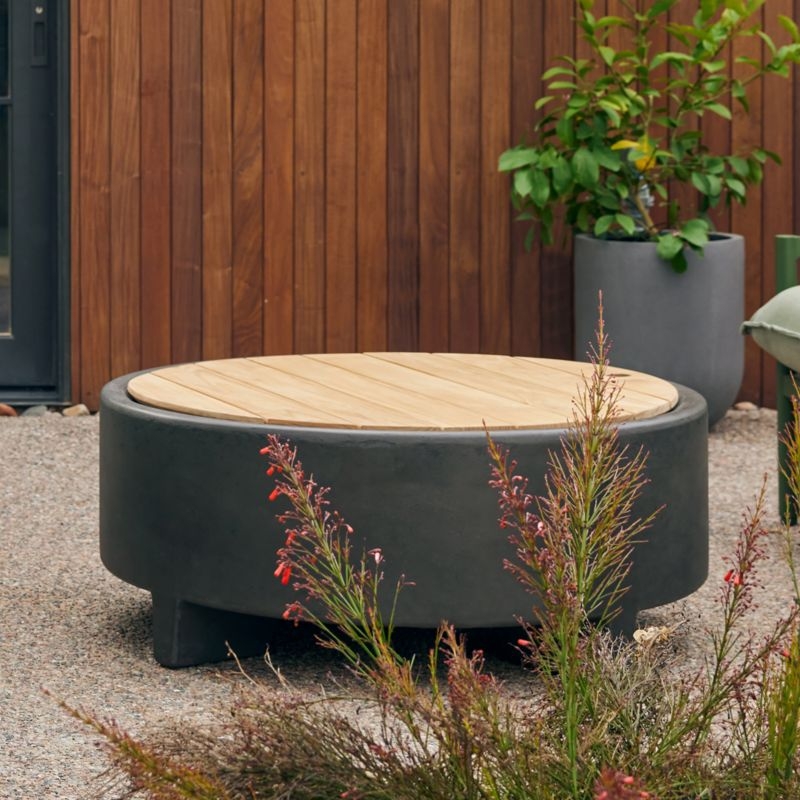 Neighbor ™ Rook Round Charcoal Natural Gas Fire Table - Image 1