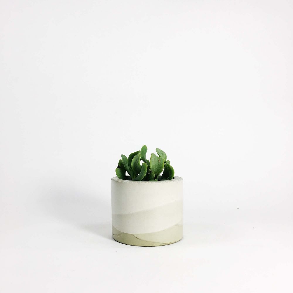 SETTLEWELL Concrete Vase, Sage Multi Tone - Image 0