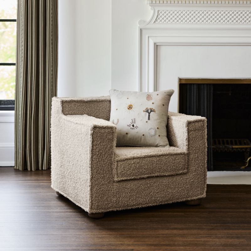 Tucker Cream Sherpa Kids Accent Chair by Jeremiah Brent - Image 1