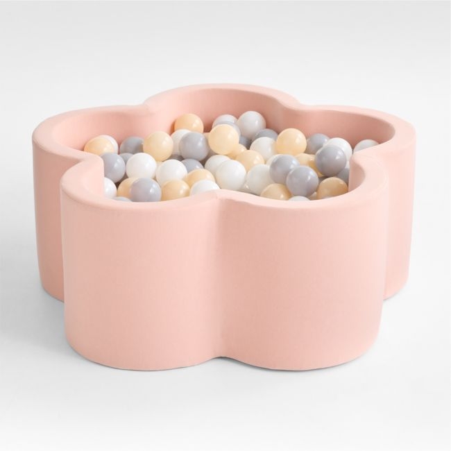 Baby and Toddler Flower Pop-Up Ball Pit with Neutral Balls - Image 0