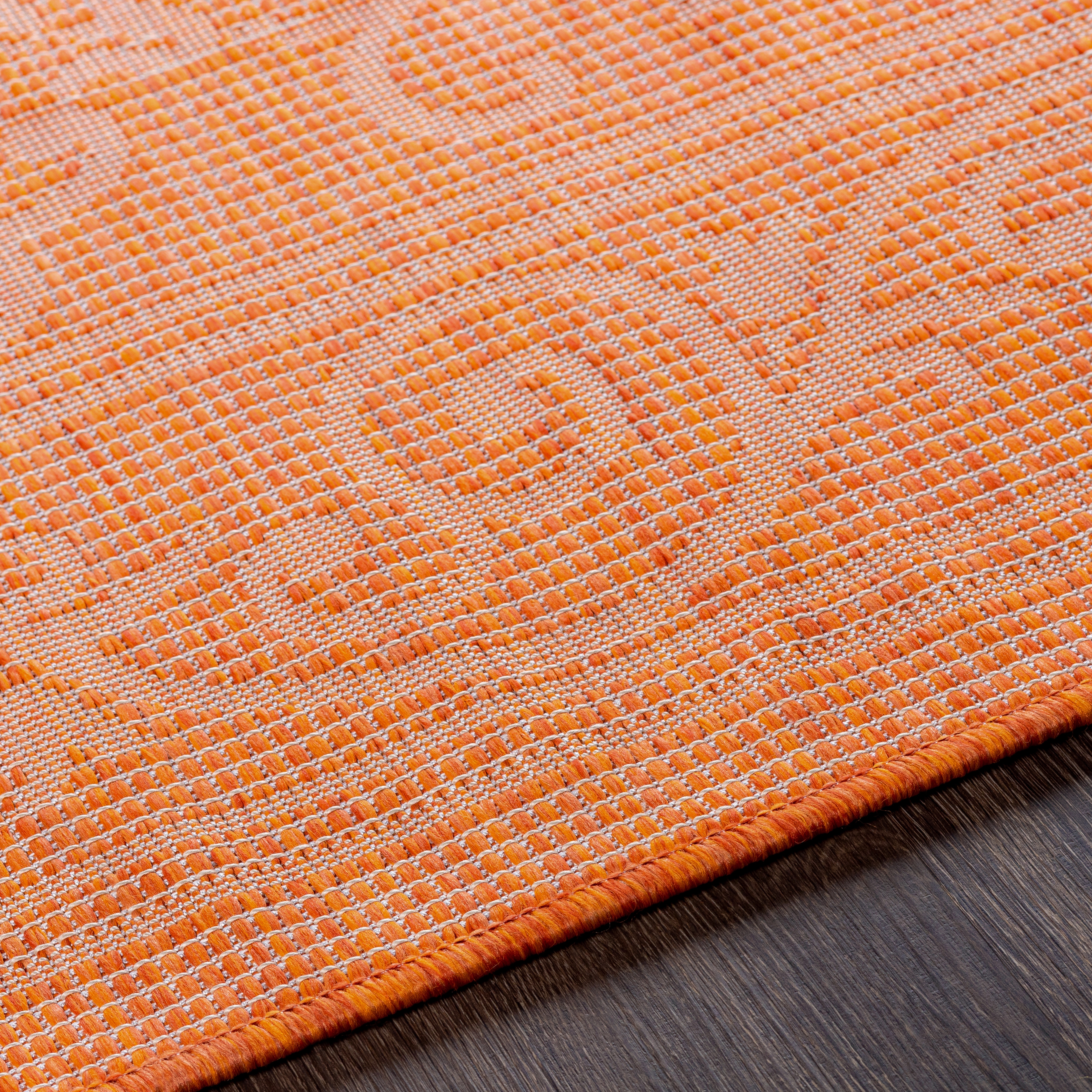 Pasadena Orange Outdoor 2'6" x 7'3" Machine Woven Rug - Image 3