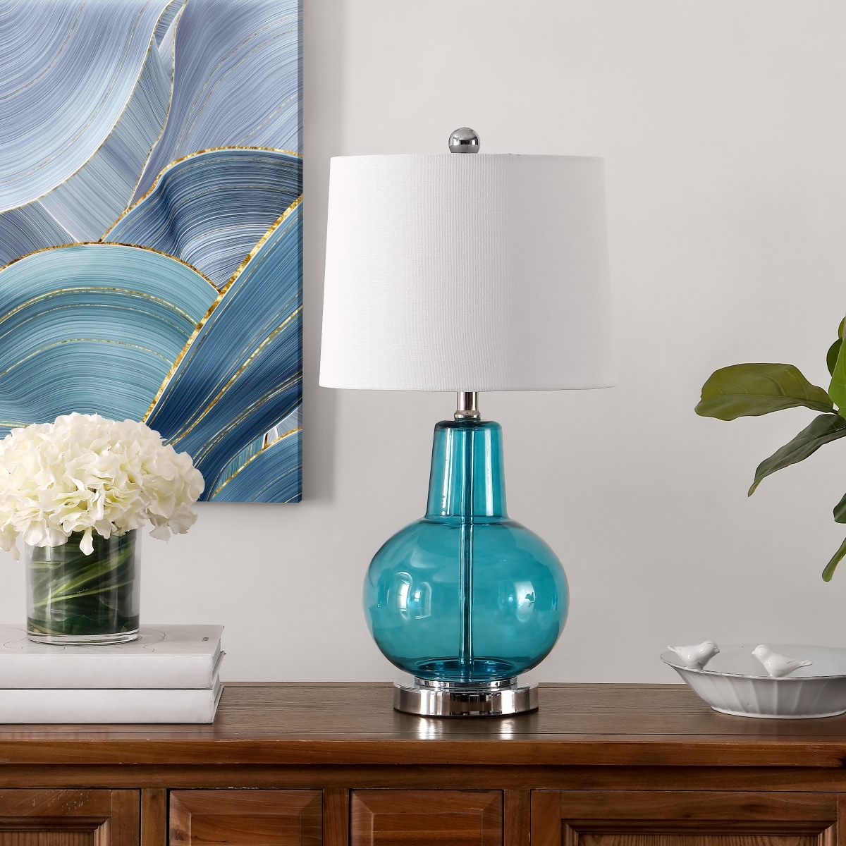 Atlas 23.5" Table Lamp - Blue - Safavieh - Image 1