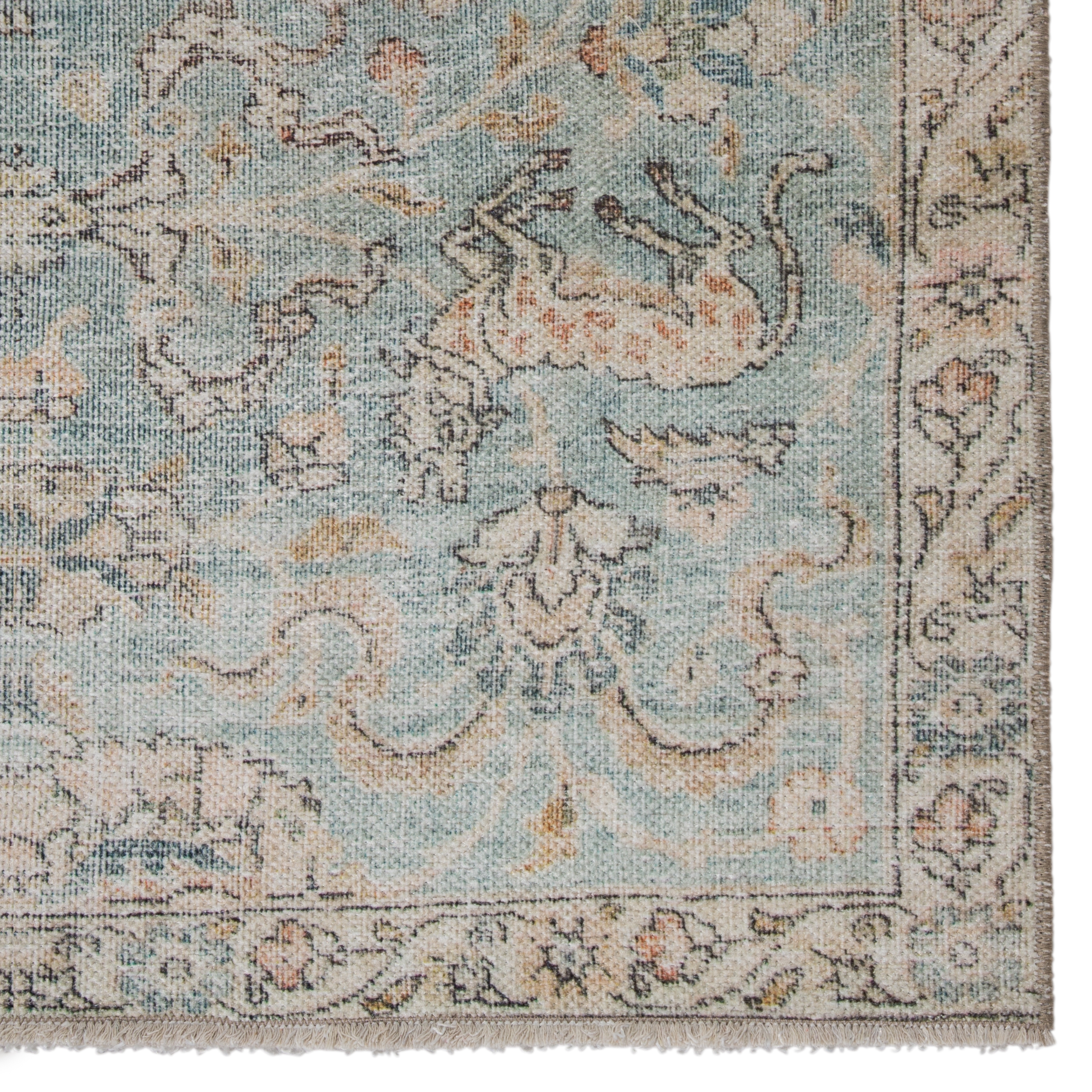 Stag Oriental Teal/ Gold Area Rug (6'X9') - Image 3