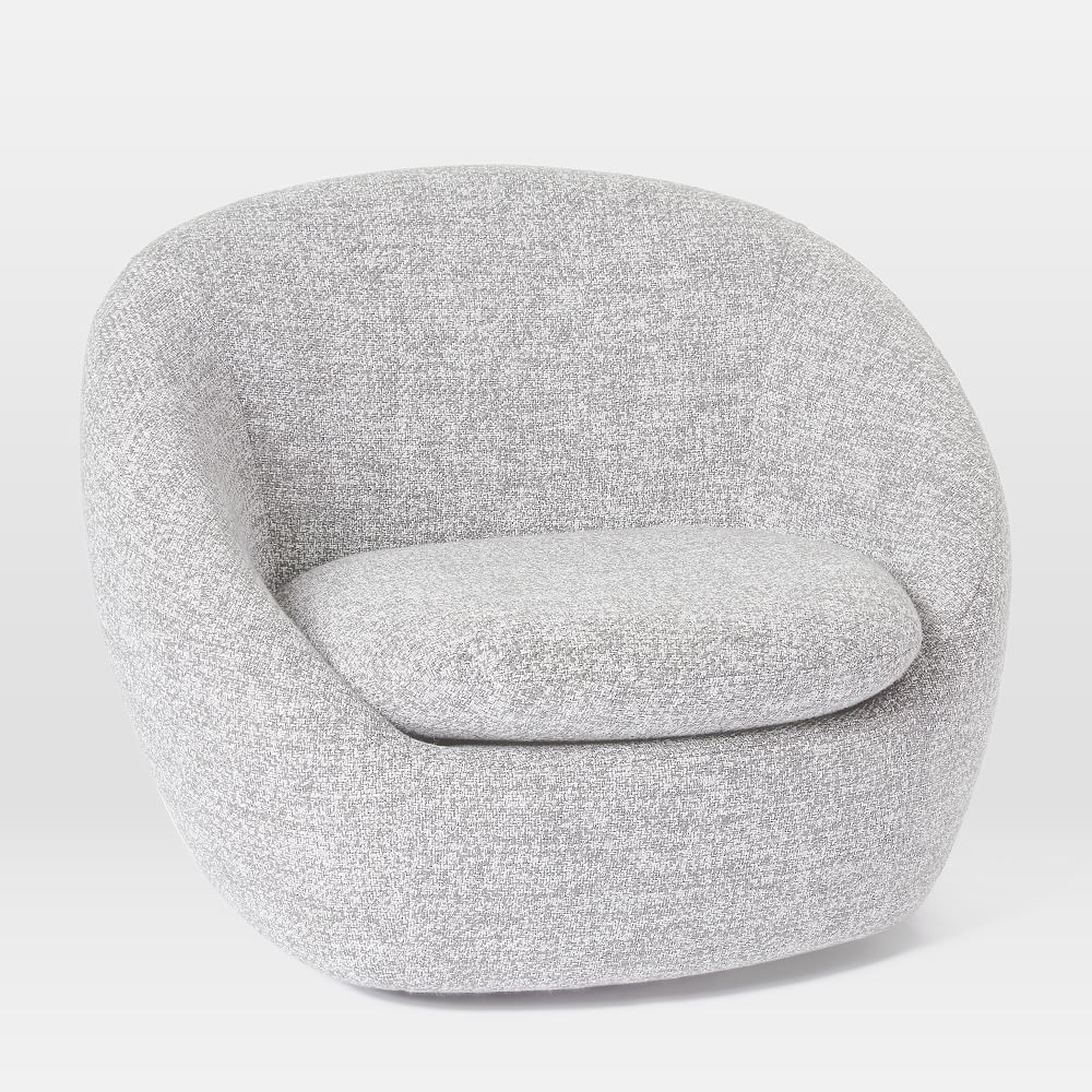 Cozy Swivel Chair, Chunky Melange, Frost Gray - Image 0