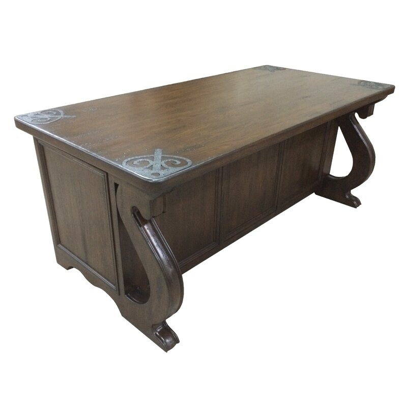 Regis Patrick Collection Lorraine Solid Wood Executive Desk - Image 0