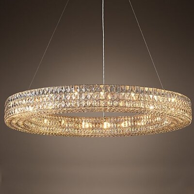 Luxury K9 Crystal Modern Simple Big Circle Style Pandant Light - Image 0