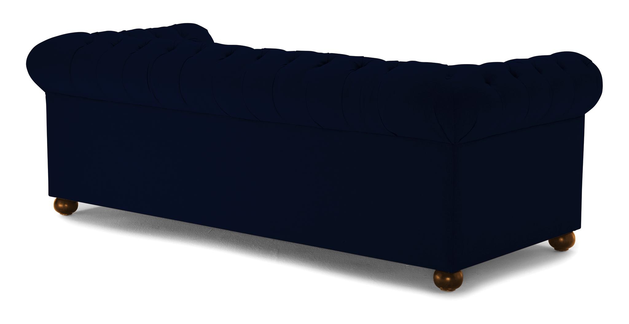 Blue Liam Mid Century Modern Sleeper Sofa - Royale Cobalt - Mocha - Image 3