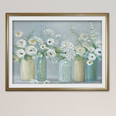 'Blooming Meadow Beauties' Watercolor Painting Print on Wrapped Canvas - Image 0