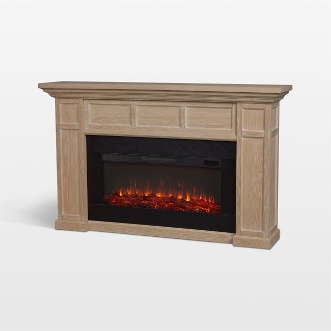 Winsome Light Wood Electric Fireplace 75" - Image 0