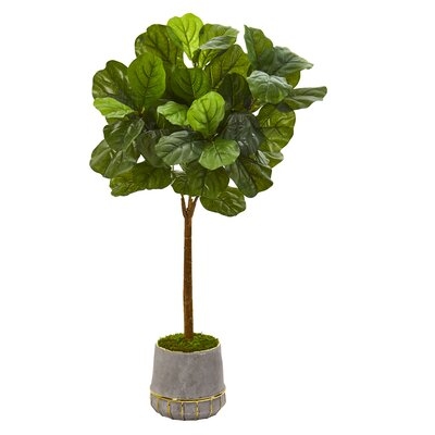 33.25'' Artificial Fiddle Leaf Fig Tree in Planter - Image 0