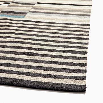 Interlaced Striped Rug, 8'x10', Neutral - Image 1