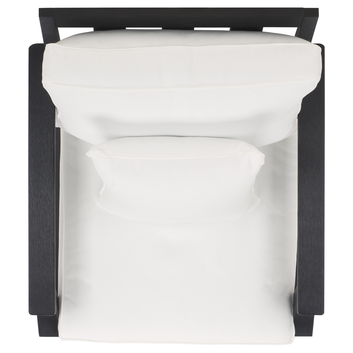 Martinique Wood Patio Armchair - Black/White - Image 4