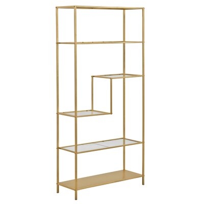 Gold Banky 4-Tier Etagere Bookcase - Image 0