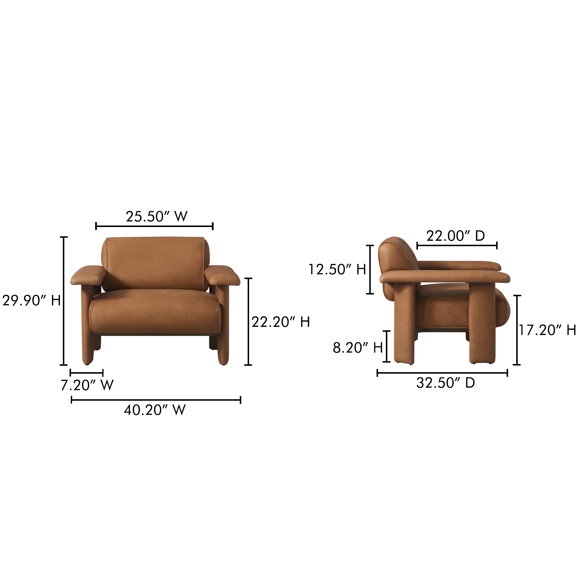 Marcello Lounge Chair Tan - Image 6