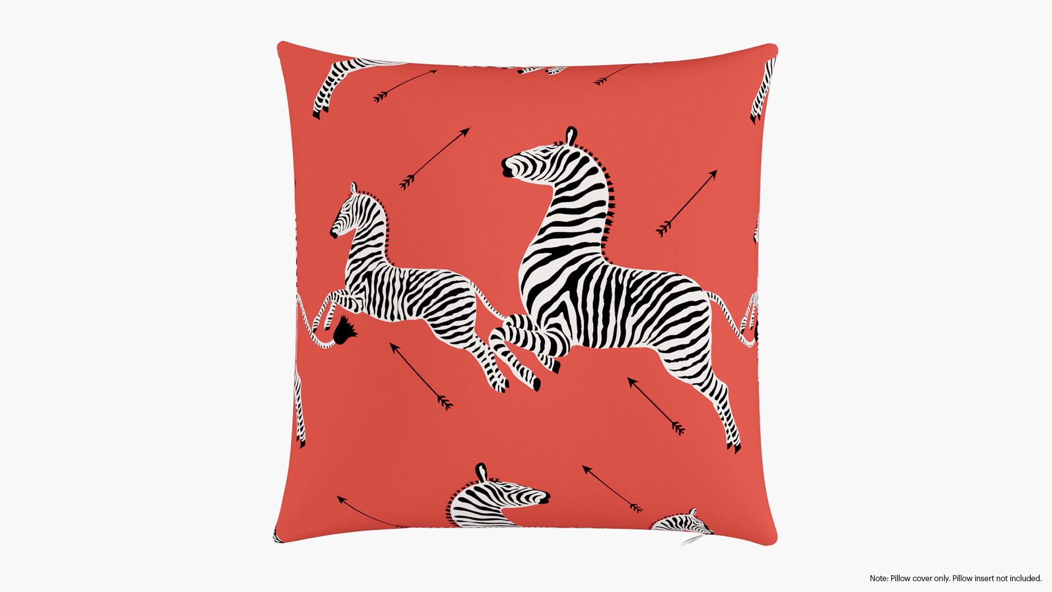Throw Pillow Cover 20", Coral Zebra, 20" x 20" - Image 0
