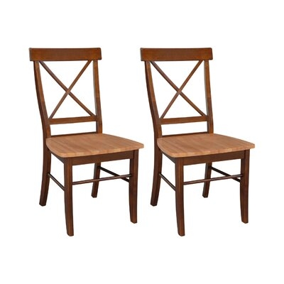 Solid Wood Cross Back Side Chair (Set of 2) - Image 0