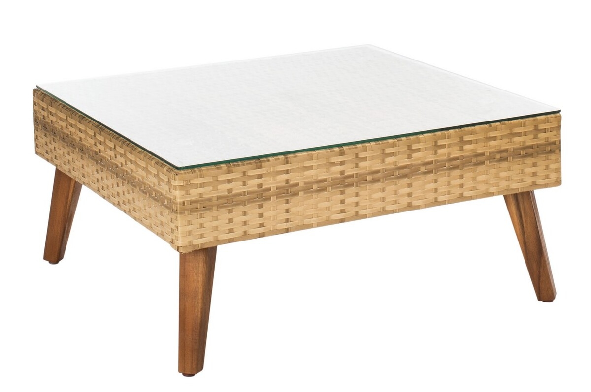 Presla 6 Pc Living Set - Natural/White - Safavieh - Image 6
