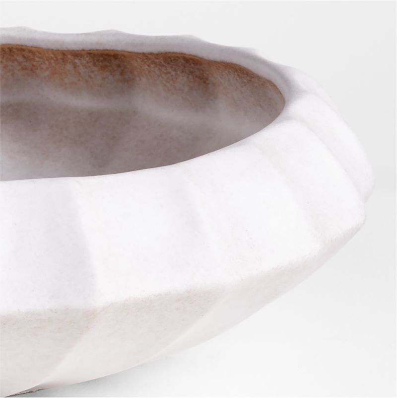 Warren White Stoneware Decorative Centerpiece Bowl 13" - Image 2