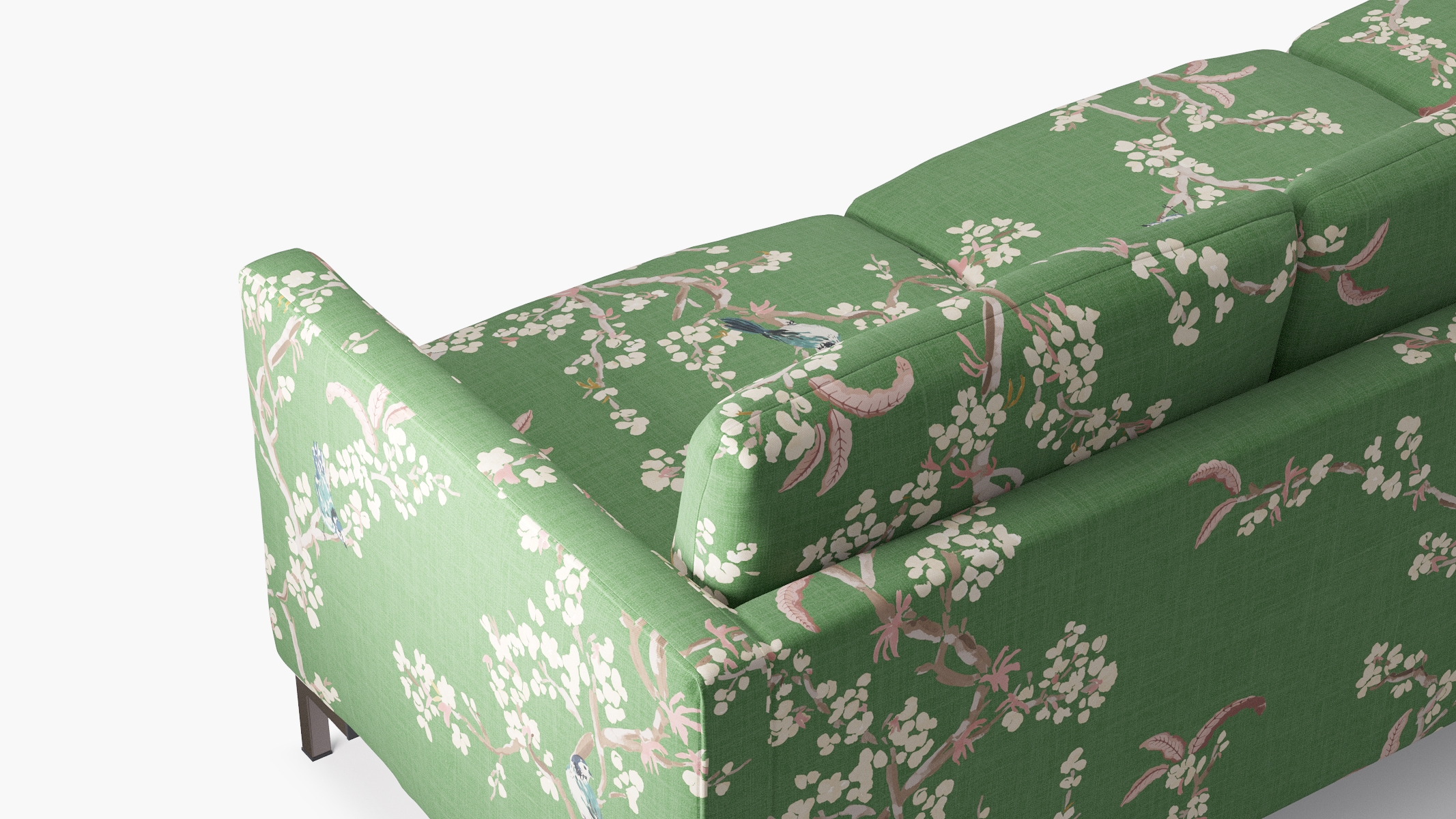 Modern Sofa, Jade Cherry Blossom, Bronze - Image 4