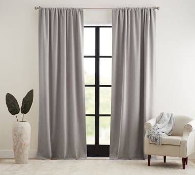 Peace &amp; Quiet Noise-Reducing Curtain, 50" x 84", Gray - Image 1