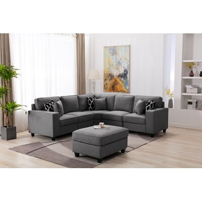 Flexible Combination Sectional Sofa With Ottoman - Image 0