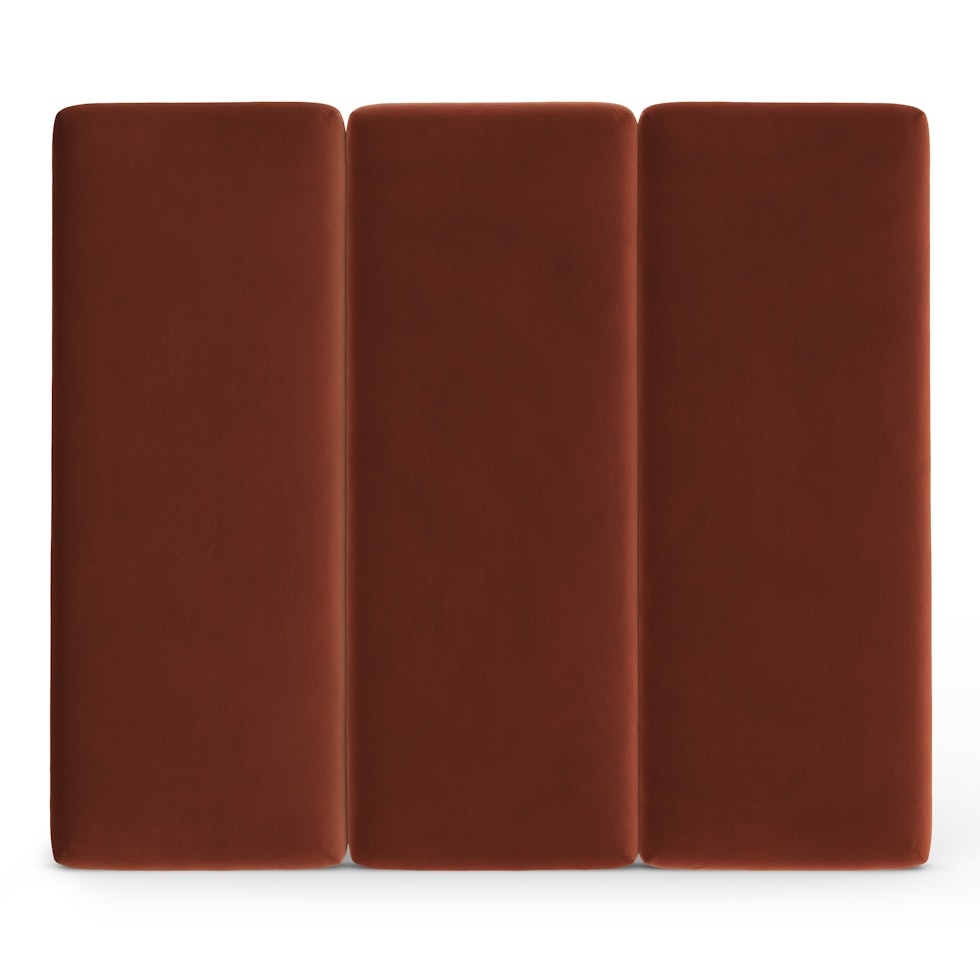 Noel Queen Tall Velvet Headboard -  Hale Rust - Image 2