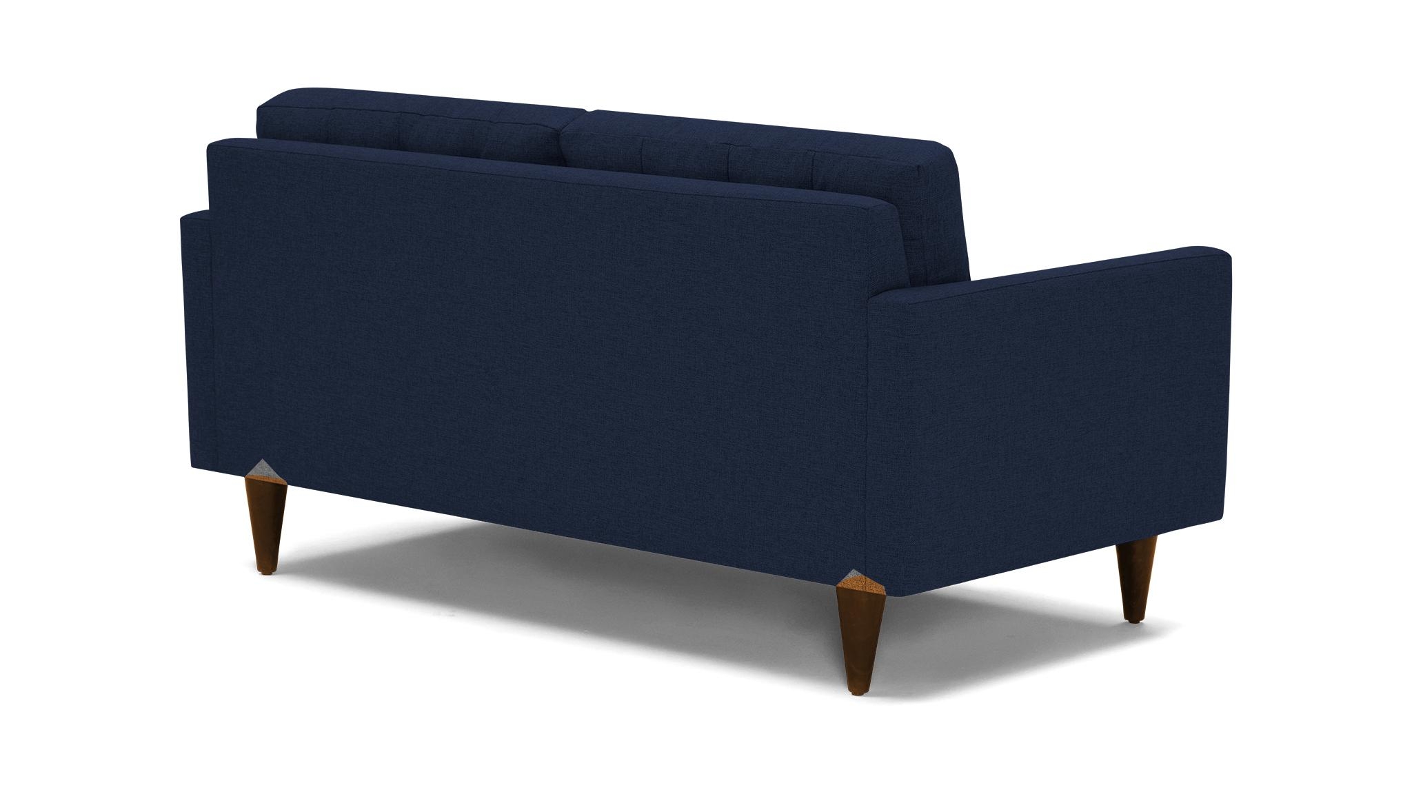 Blue Eliot Mid Century Modern Apartment Sofa - Bentley Indigo - Mocha - Image 3